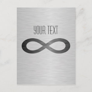 Infinity Symbol on Faux Metall Struktur av Saylor Vykort