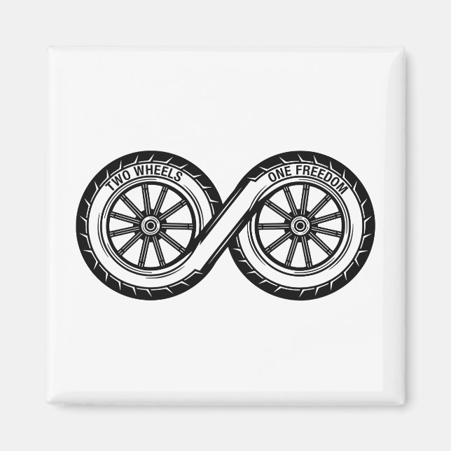 Infinity Two Wheels Freedom Magnet (Framsidan)
