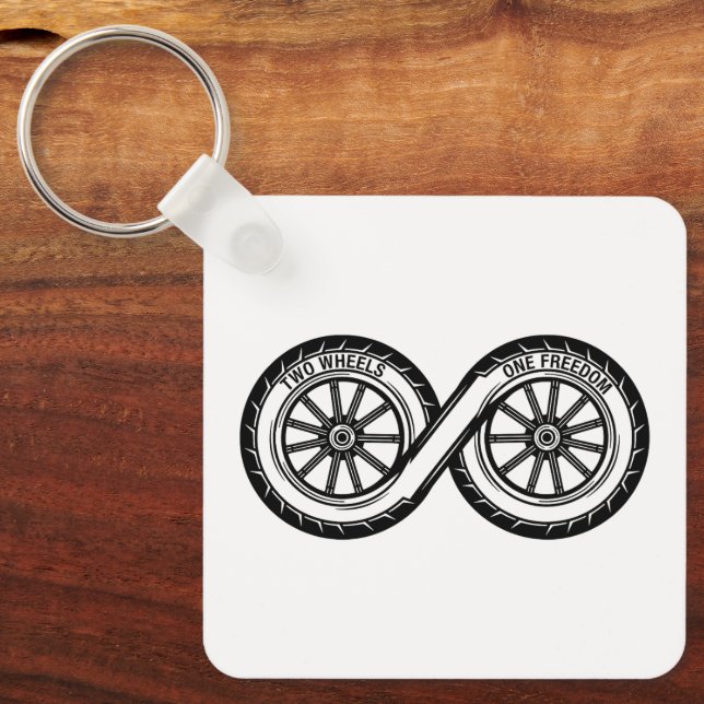 Infinity Two Wheels Freedom Nyckelring (Framsida)