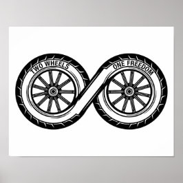 Infinity Two Wheels Freedom Poster