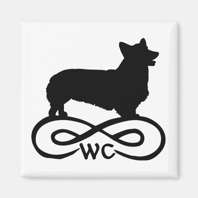 Infinity Welsh Corgi Magnet (Framsidan)