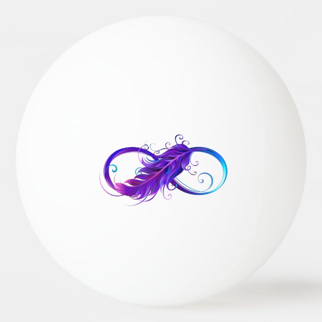 Infinity with Purple Feather Pingisboll (Framsidan)