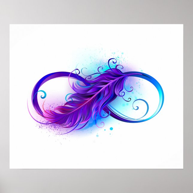 Infinity with Purple Feather Poster (Framsidan)