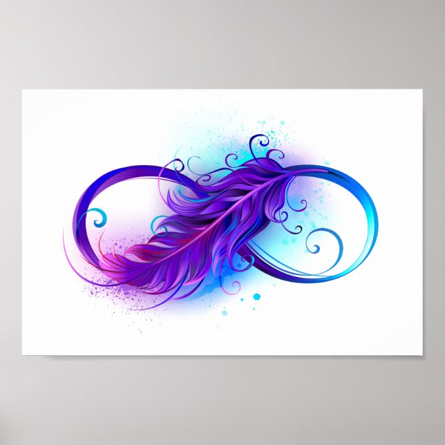 Infinity with Purple Feather Poster (Framsidan)