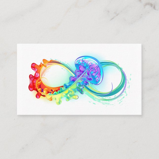 Infinity with Rainbow Jellyfish Rabattkort (Framsida)