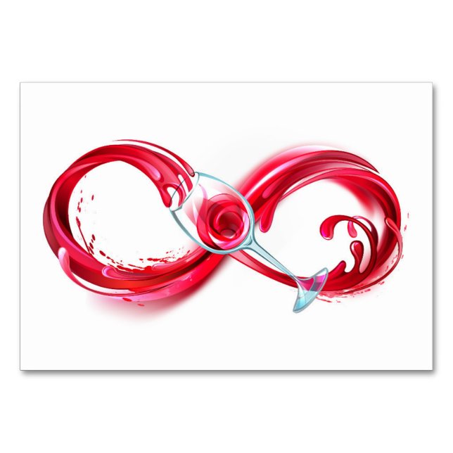 Infinity with Red Wine Bordsnummer (Framsidan)