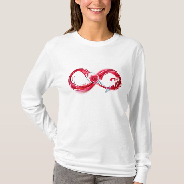 Infinity with Red Wine T Shirt (Framsida)