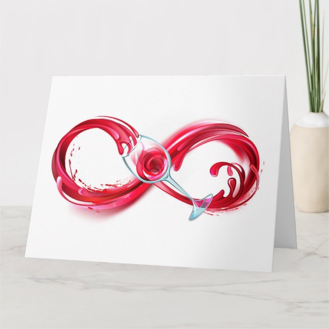 Infinity with Red Wine Tack Kort (Framsida)