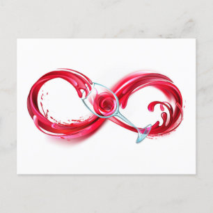 Infinity with Red Wine Vykort