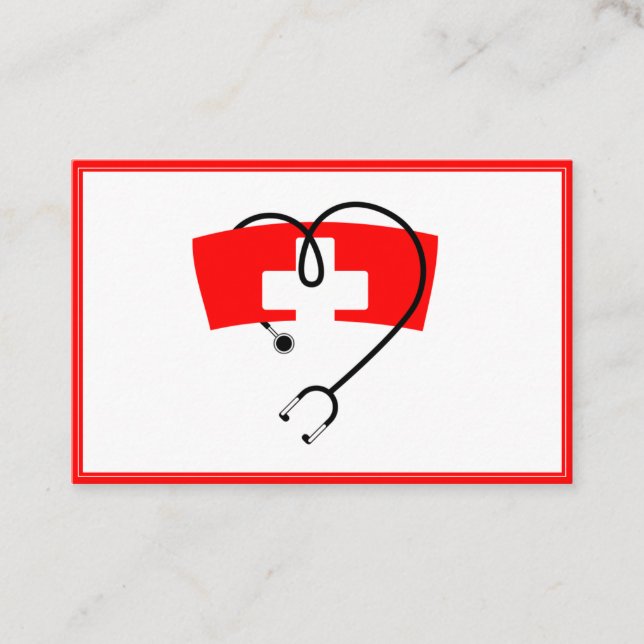 infirmière carte de visite visitkort (Framsida)