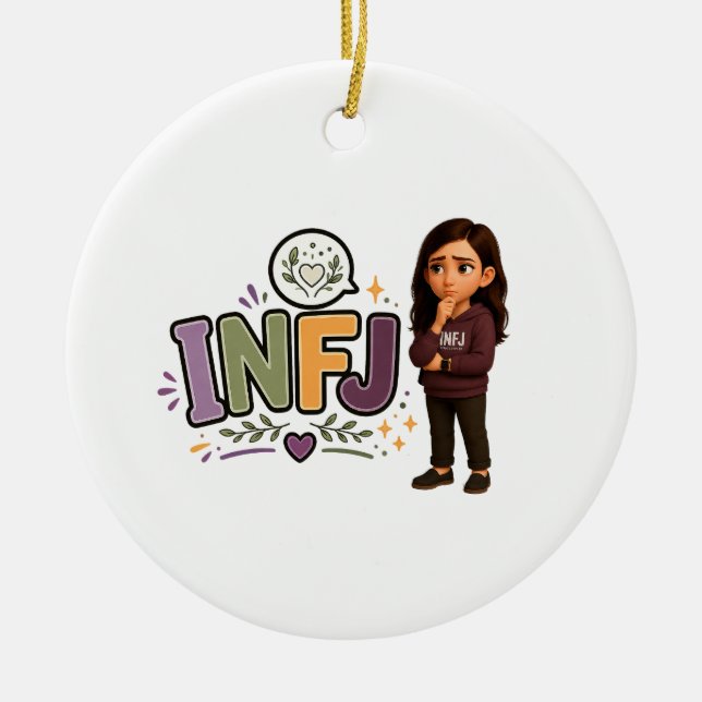 INFJ — A Guardiã das Ideias Julgransprydnad Keramik (Framsidan)