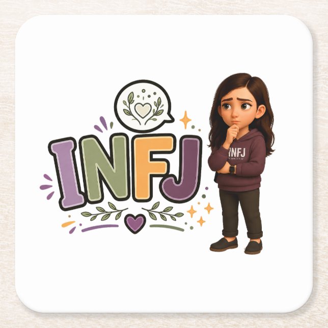 INFJ — A Guardiã das Ideias Underlägg Papper Kvadrat (Framsidan)