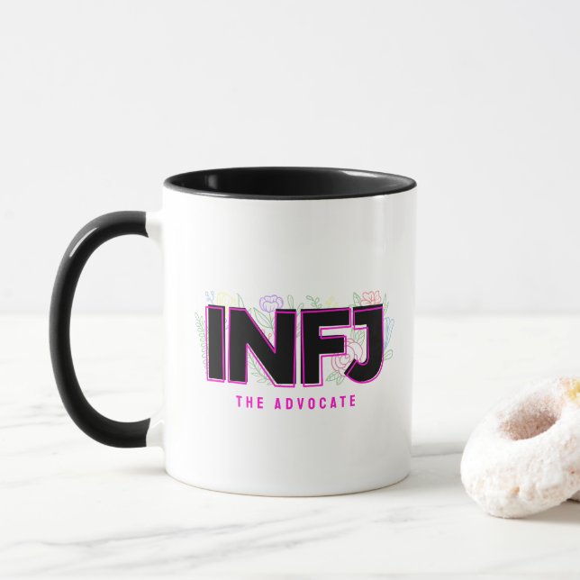 INFJ-introduktionsetikett MBTI Personlighetstyp Bl Mugg (Med munk)