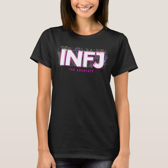 INFJ-introduktionsetikett MBTI Personlighetstyp Bl T Shirt (Framsida)