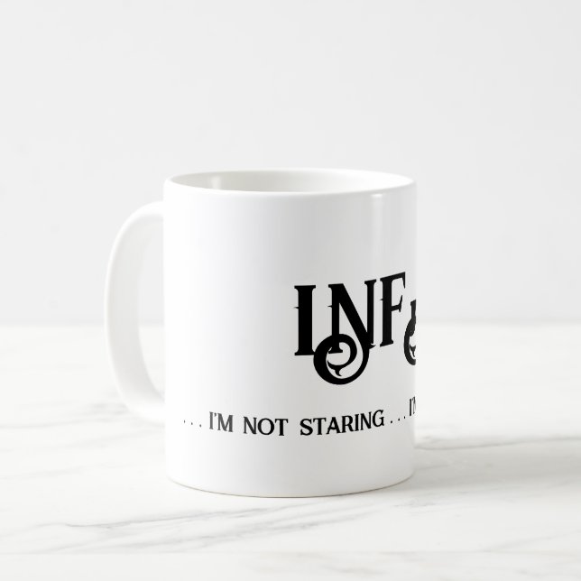INFJ, jag häpnar inte att jag tänker Kaffemugg (Framsida vänster)