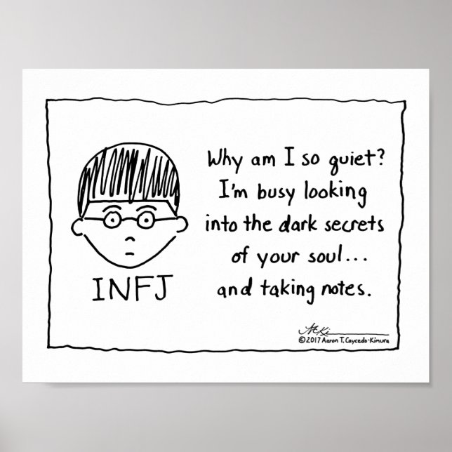 INFJ - ta anteckningar Skriv ut Poster (Framsidan)