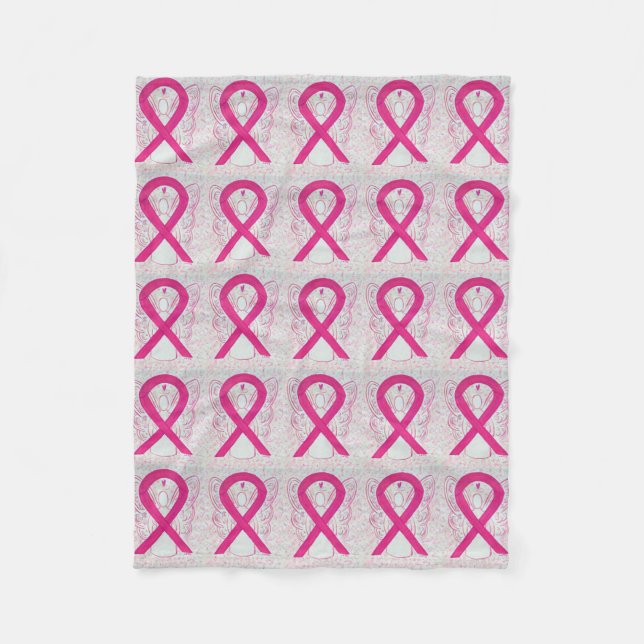 Inflammatory Breast Cancer Awareness Blanket Fleecefilt (Framsidan)