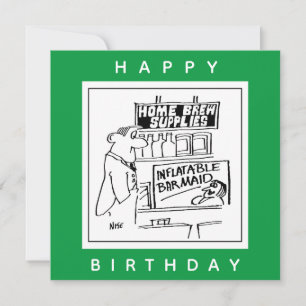 Inflatable Barmaid-Tecknad i hemmet Kort