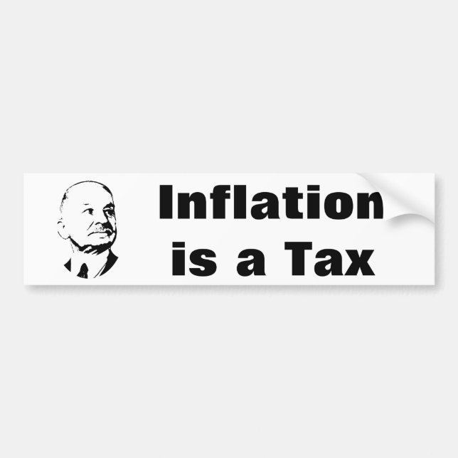 Inflation är en skatt Ludwig Von Mises Bildekal (Framsidan)