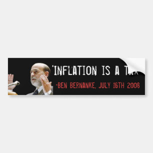 Inflation är en skatt - original bildekal