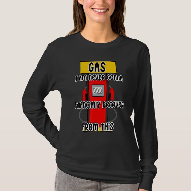 Inflation av gaspumpen Politik Cost Ekonomiskt Rec T Shirt (Framsida)