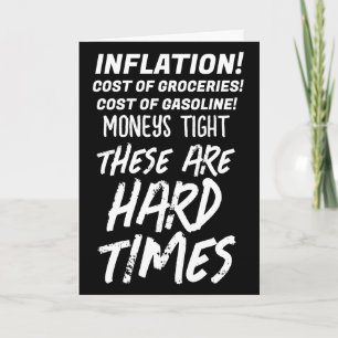 INFLATION FUNNY JOKE BIRTHDAY GREETING CARD KORT