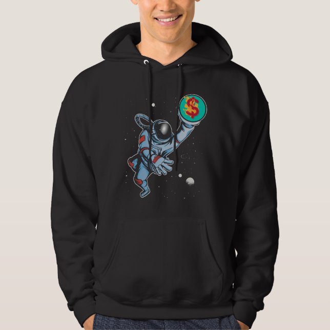 Inflation till astronaut i måne hoodie (Framsida)