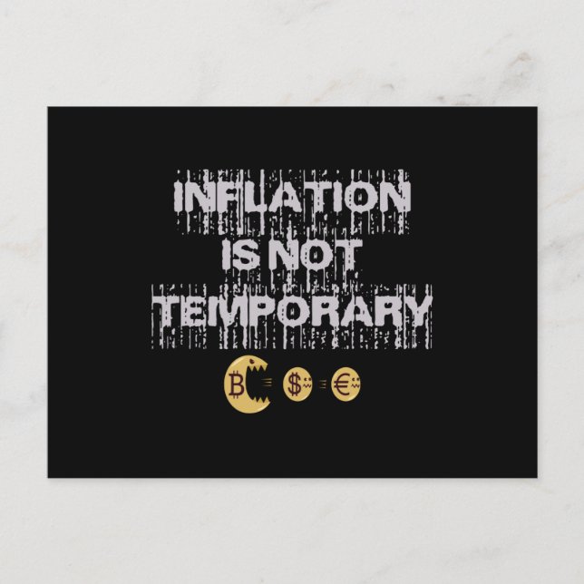 Inflationen är inte övergående vykort (Framsida)