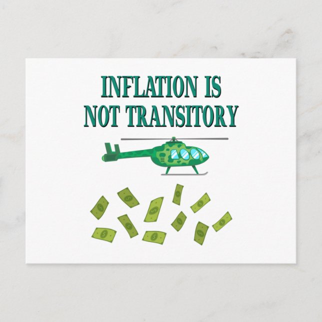 Inflationen är inte övergående vykort (Framsida)