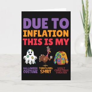 Inflationskostnad trio Halloween Thanksgiving och Kort