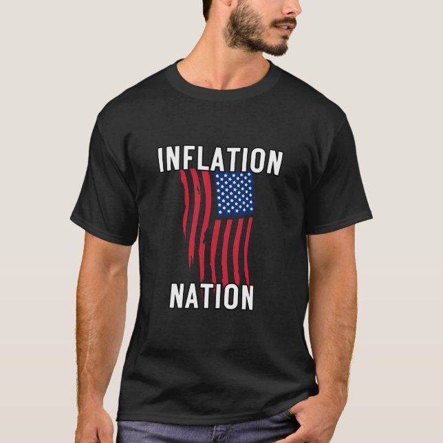 Inflationsnation USA Stigning levnadskostnader T Shirt (Framsida)