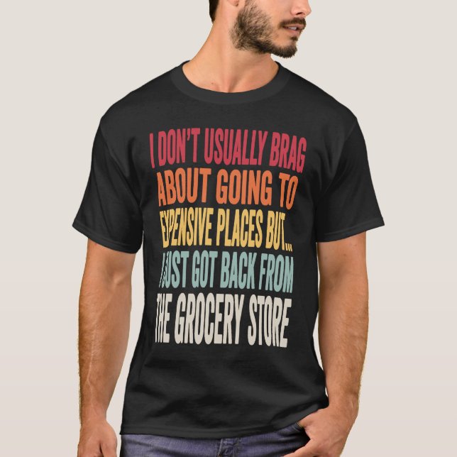 Inflationsnota för livsmedel-hopping-joke t shirt (Framsida)