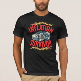 Inflationsöverlevande Retro Ekonomisk Humor Grafik T Shirt