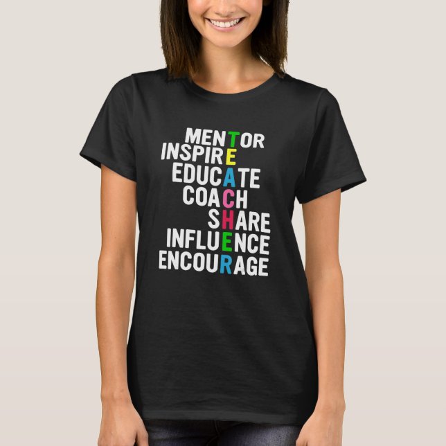 influence share educate encourage mentor inspire c t shirt (Framsida)