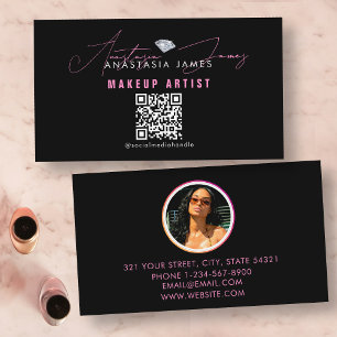 Influencer Beauty Luxury Social Media QR-kod Visitkort