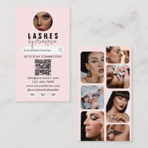 Influencer Beauty Makeup Artist Hair Lash Foton Visitkort