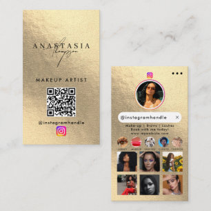 Influencer Beauty Nagel Social Media Guld Visitkort