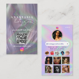 Influencer Beauty Nagel Social Media Holography Visitkort