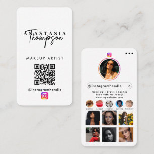 Influencer Beauty Nagel Tech Social Media QR-kod Visitkort