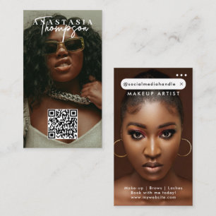 Influencer Beauty Photos Minimalist Social Media Visitkort