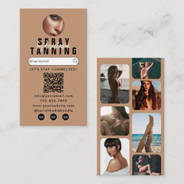 Influencer Beauty Spray Tanning Salon Tan Photos Visitkort