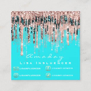 Influencer Bloggare Drives Social Media Ro Ocean Fyrkantigt Visitkort