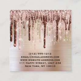 Influencer BloggerMakeup Artist Drips Ro Läppar Fyrkantigt Visitkort