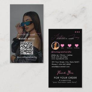 Influencer Business Grid Social Media Tack Visitkort