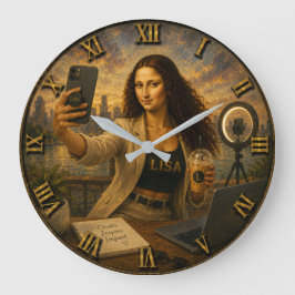 Influencer Funny Mona Lisa Social Media Creator Stor Klocka