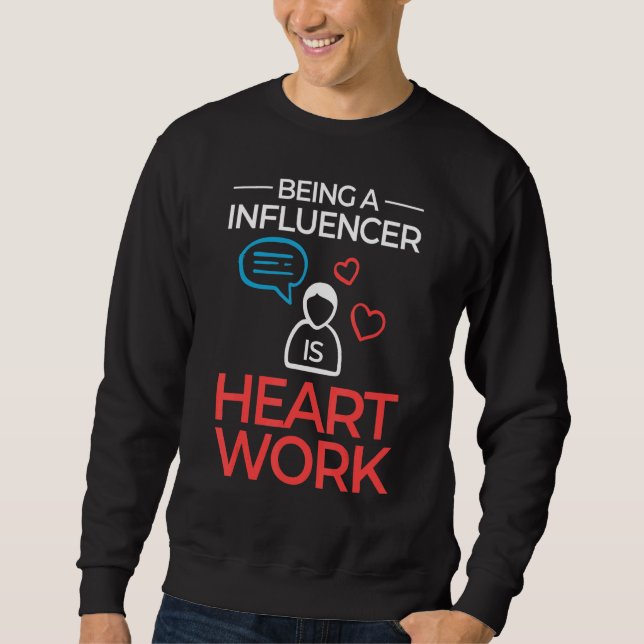Influencer Innehåll Creator Social Media Specialis Lång Ärmad Tröja (Framsida)