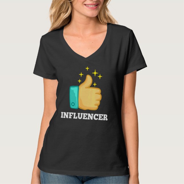 Influencer Innehåll Creator Social Media Specialis T Shirt (Framsida)