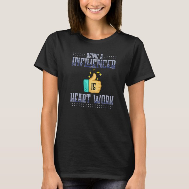Influencer Innehåll Creator Social Media Specialis T Shirt (Framsida)