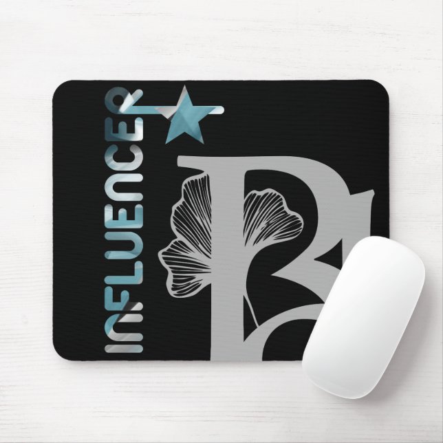 INFLUENCER Mousepad Trend Abstrakt Art Blue Ocean Musmatta (Med mus)