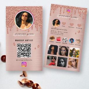 Influencer Photo Mata Grid Social Media QR-kod för Visitkort